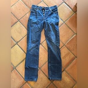Nearly New Levi's 501 Premium Dark Blue Jeans Women’s W25 L32
